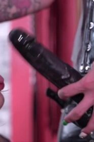 Watch – Two gorgeous Dominatrices and two feminized bitches. Fucking in the mouth with a strap-on, licking l