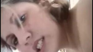 Watch – her first stapon fuck