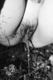 Watch – pee and traces of semen drip from her pussy, whore in public