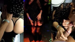 Watch – Girl in stockings sucked a stranger in the toilet of the club